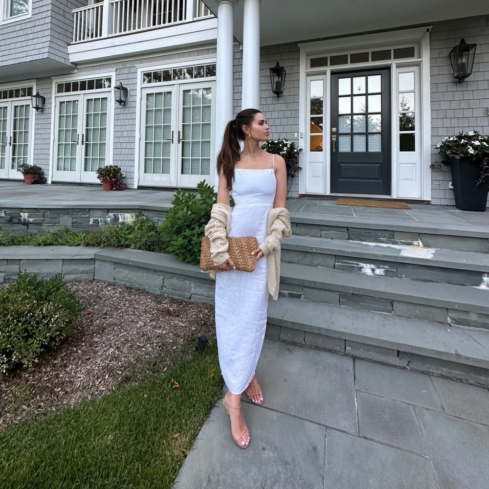 Reformation White Linen Dress